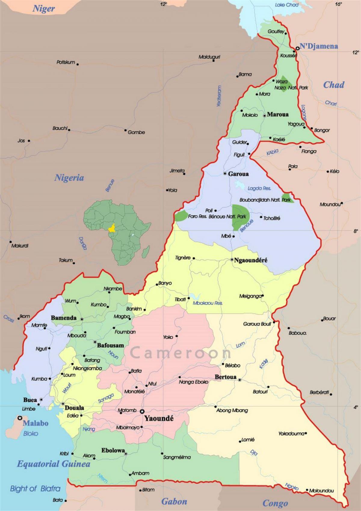 Καμερούν αφρική χάρτης